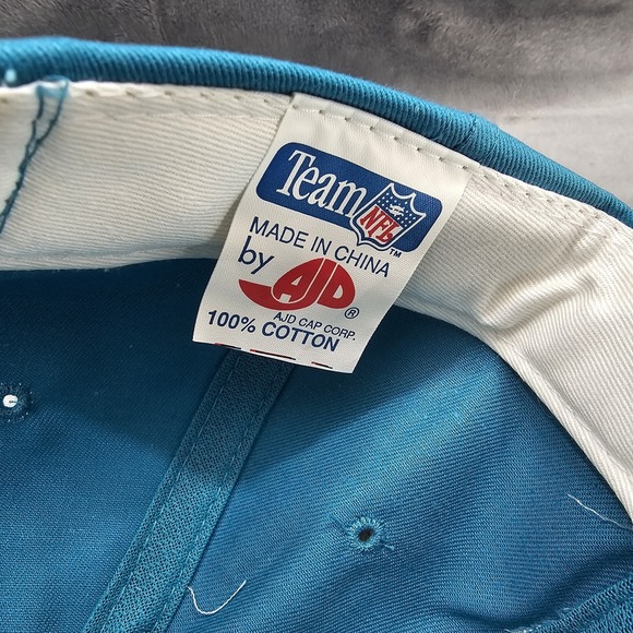 Vintage Miami Dolphins Hat AJD Snapback Teal Orange Team NFL Cotton Cap 90s - Picture 10 of 10